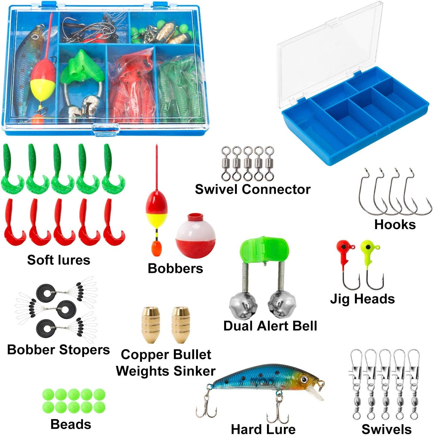 Kids Fishing Pole,Ice Telescopic Fishing Rod and Reel Full Kits, Spincast Youth Fishing Pole Fishing Gear for Kids, Boys