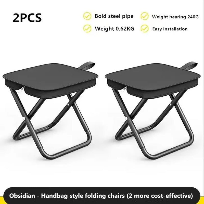 Portable Multifunctional Outdoor Picnic Camping Folding Chair, Ultra Light Fishing Stool, Travel Stool, Fishing Accessories