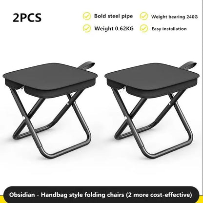 Portable Multifunctional Outdoor Picnic Camping Folding Chair, Ultra Light Fishing Stool, Travel Stool, Fishing Accessories